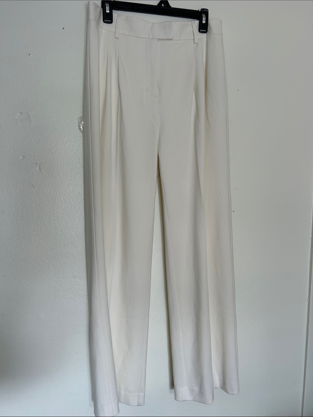 J. McLaughlin Off-White Tailored Wide-Leg Trousers